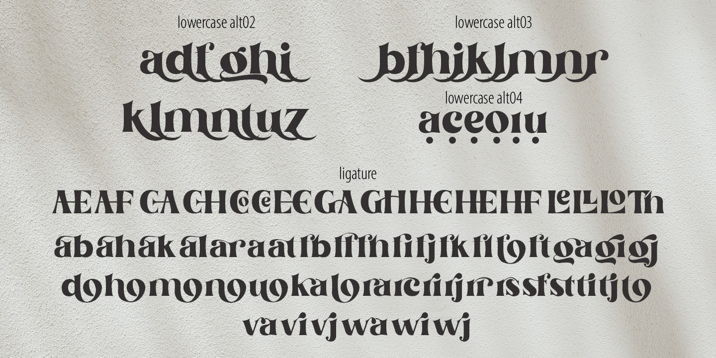 Пример шрифта Catellos Bold Italic
